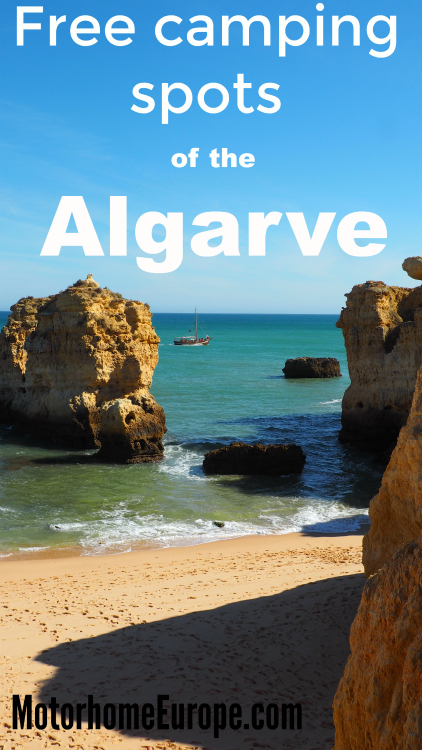 Where to find the best free or wild camping spots in the Algarve Portugal. Motorhomes and caravans. Algarve free camping spots. Wild camping spots in the Algarve for motorhomes. 
#TravelBlog #Algarve #Portugal #CampingTips #FreeCamping #WildCamping